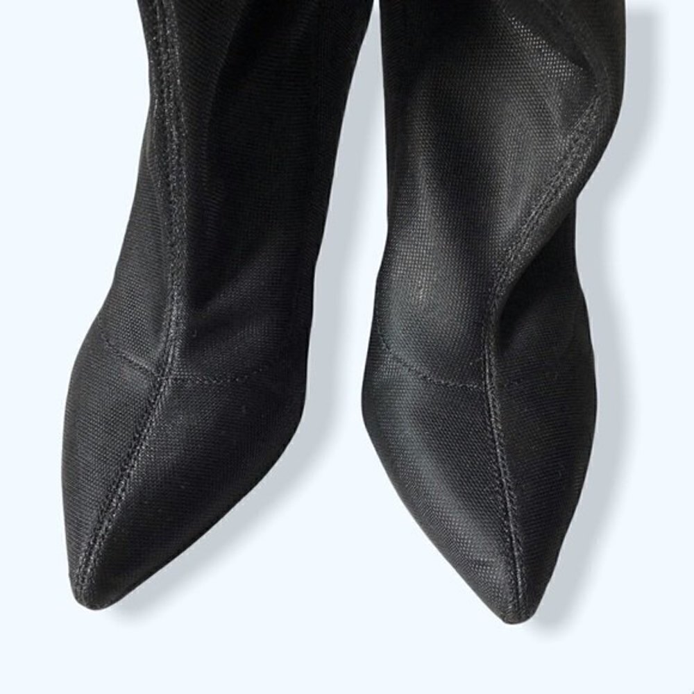 𝅺Badgley Mischka Stiletto Sock Boots Jewel Ronny Shimmer Pointed Toe Evening 7 - Picture 5 of 12
